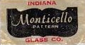 Indiana Glass Co. Monticello pattern logo
