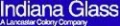 Indiana Glass Lancaster Colony blue logo