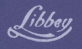 early Libbey Glass Trademark 1896-1906 trailing L and sword